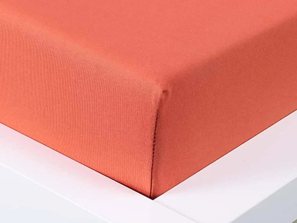 XPOSE® Detská jersey plachta Exclusive - tehlová 70x140 cm