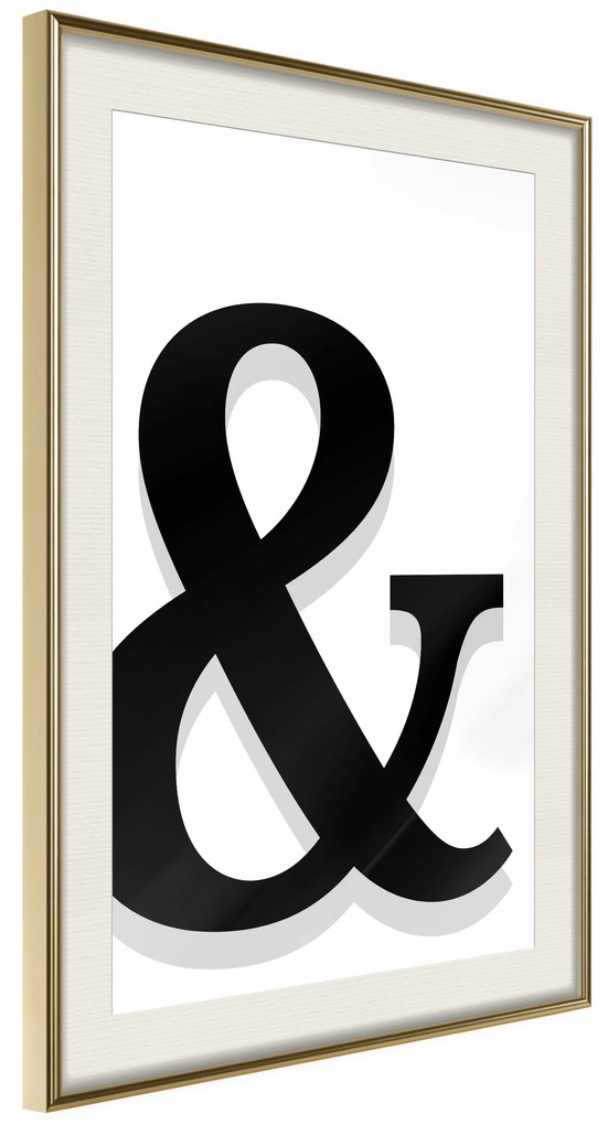 Artgeist Plagát - Decorative Letter [Poster] Veľkosť: 40x60, Verzia: Čierny rám