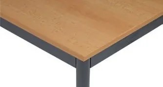 Stôl jedálenský, 2000 x 800 mm, tmavo sivá podnož, buk