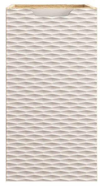 Závěsná skříňka Ocean se zápustným umyvadlem 90 cm béžová/dub olejovaný