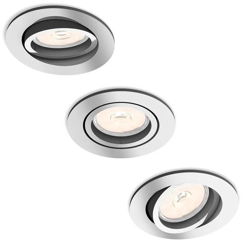 Philips 50393/11/PN - SADA 3x Podhľadové svietidlo DONEGAL 1xGU10/5,5W/230V P1936
