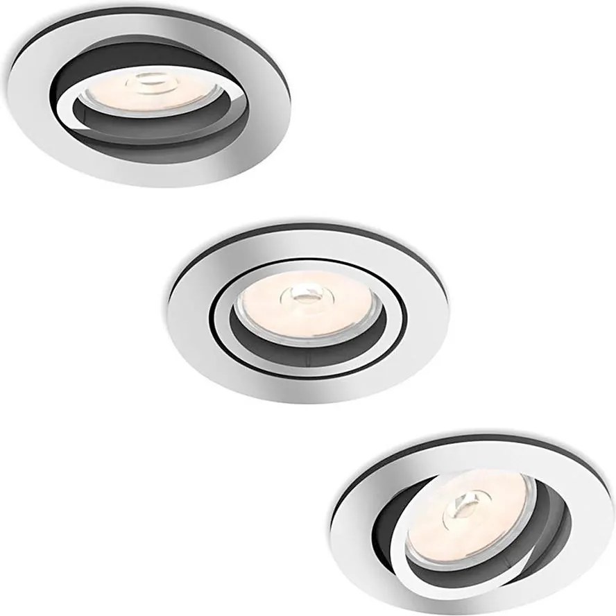 Philips 50393/11/PN - SADA 3x Podhľadové svietidlo DONEGAL 1xGU10/5,5W/230V