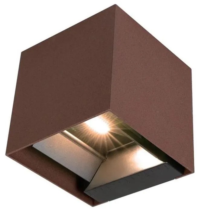 LED Solárne nástenné svietidlo so senzorom LED/9W/3,7V IP65 4000K 2600 mAh hnedá