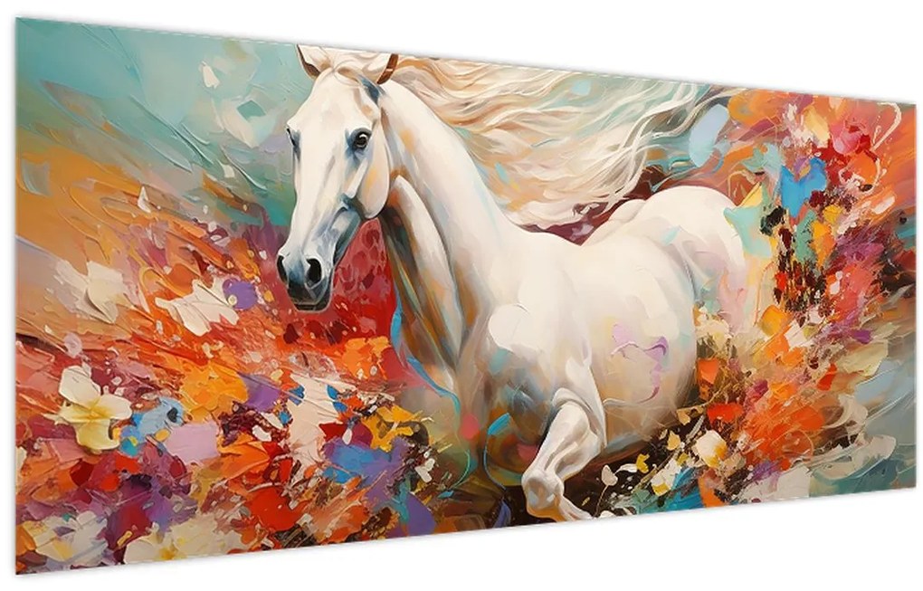 Obraz - Maľba koňa (120x50 cm)