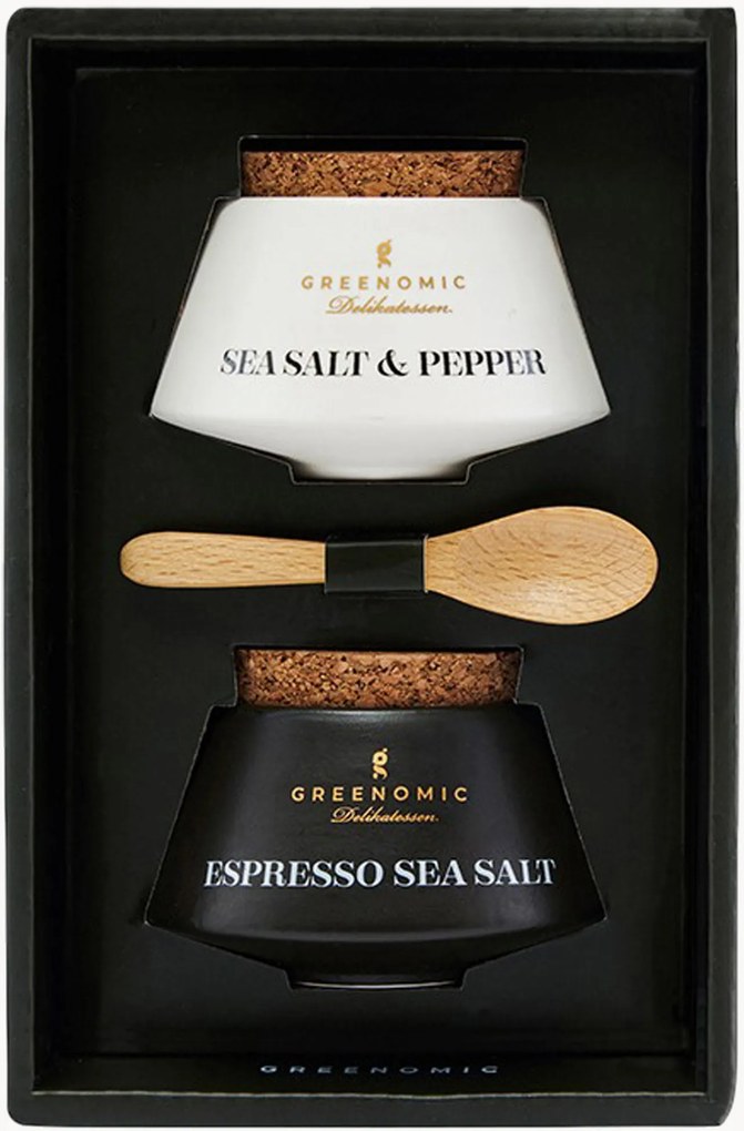 Koreninové zmesy Espresso Salt and Sea Salt & Pepper, 4 ks