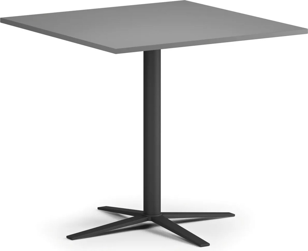 Konferenčný stolík AURA, 60x60 cm, čierna podnož, grafit