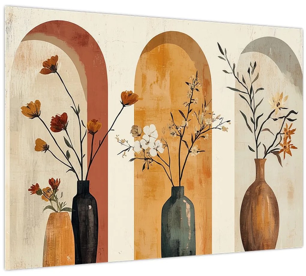 Obraz - Vázy v oblúkoch (70x50 cm)