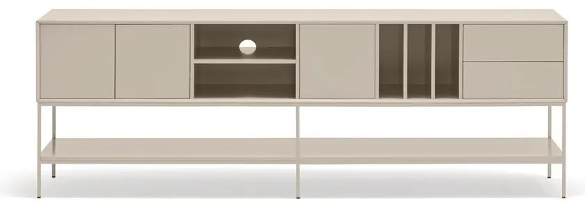 Krémový TV stolík 220x74x45 cm Platt – Teulat