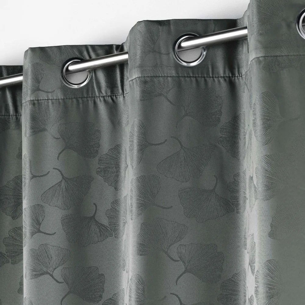 Antracitový zatemňovací záves zo žakáru 140x260 cm Lunella – douceur d'intérieur