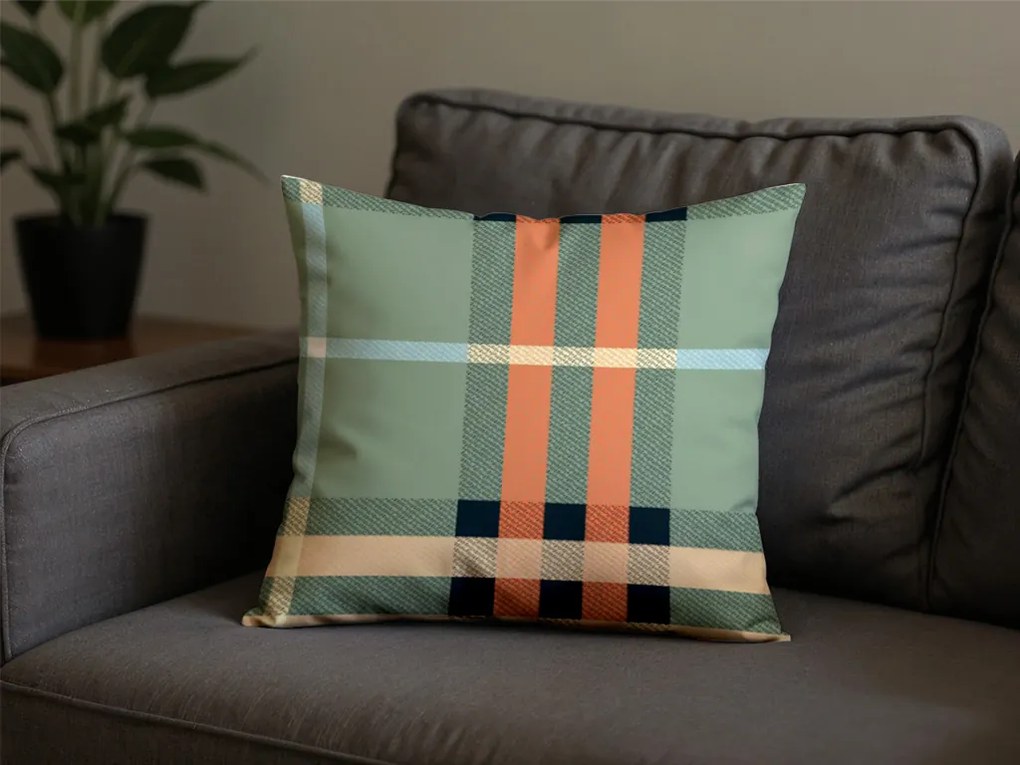 Sada 2 ks dekoračných poťahov na vankúš z mikrovlákna PLAIDORY 45x45 cm, zelená
