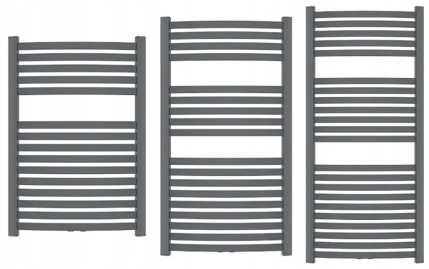 Invena Invena, kúpeľňový rebríkový radiátor 540x1000 mm 446W, grafitová, UG-02-100-A