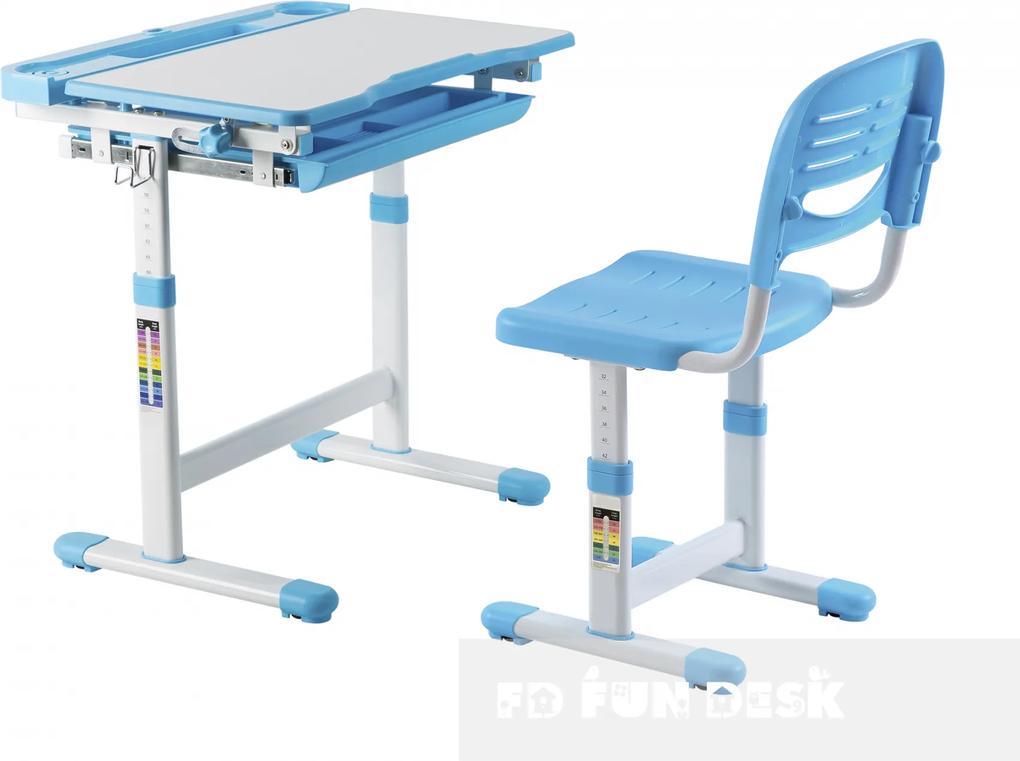Fundesk Rastúci stôl CANTARE + stolička Farba: Modrá
