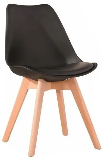 Jedálenský set 1 + 4, stôl MADO 80x80cm dub sonoma + stoličky BALI MARK čierna