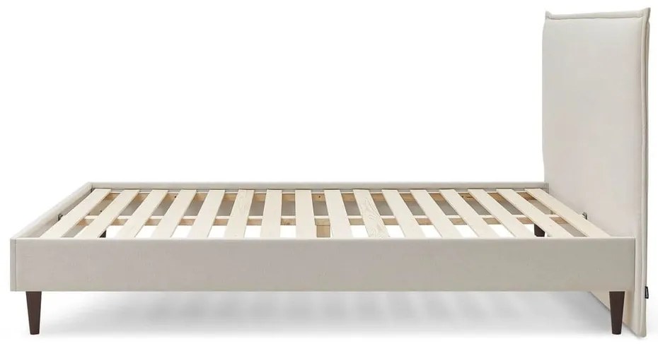 Béžová dvojlôžková posteľ Bobochic Paris Sary Dark, 180 x 200 cm