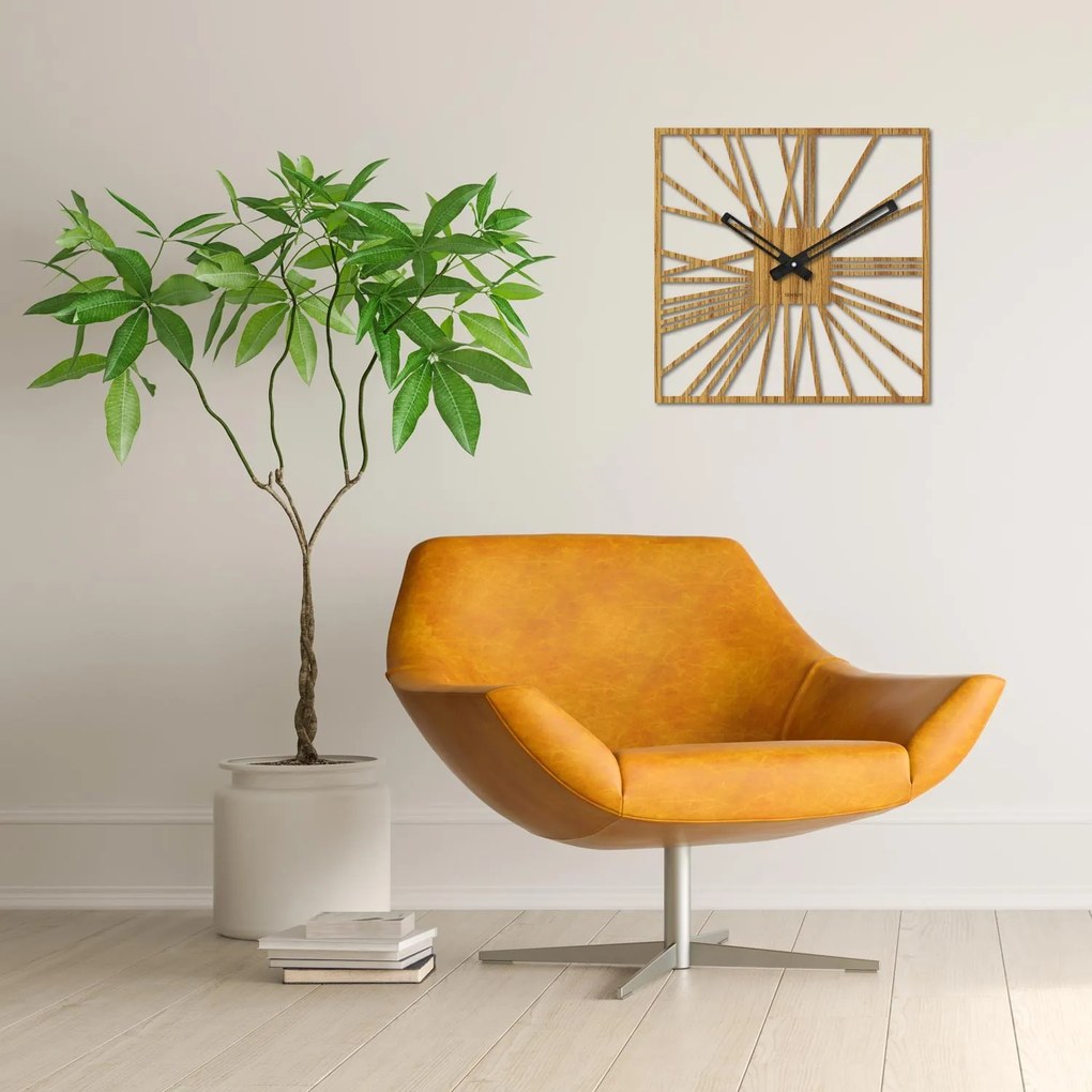Hodiny na stenu - Sentop | HDFK030 | drevené: Svetlé HDF - Dub 30 cm 4237-71386 HDFK030