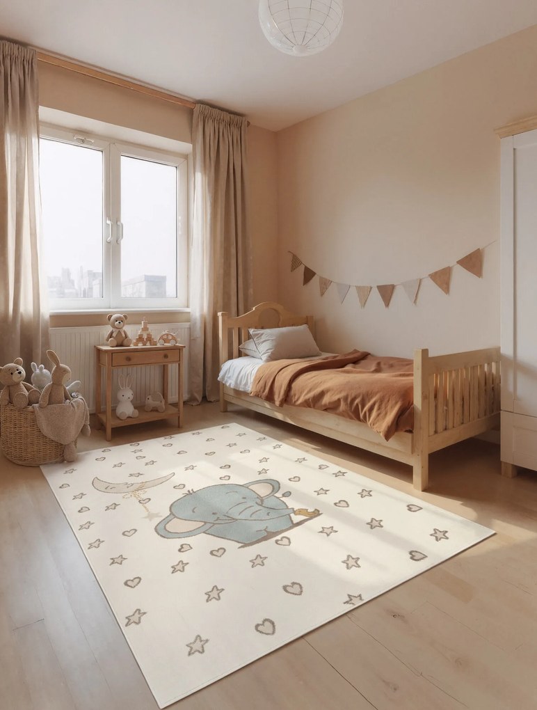 Hanse Home, Detský koberec Adventures 106408 Cream Multicolor, 200x290, viacfarebná, detská izba
