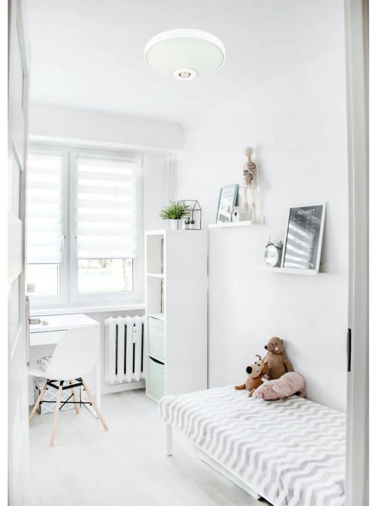 ECOLIGHT LED stropné svietidlo 2xE27 s pohybovým senzorom - sklo