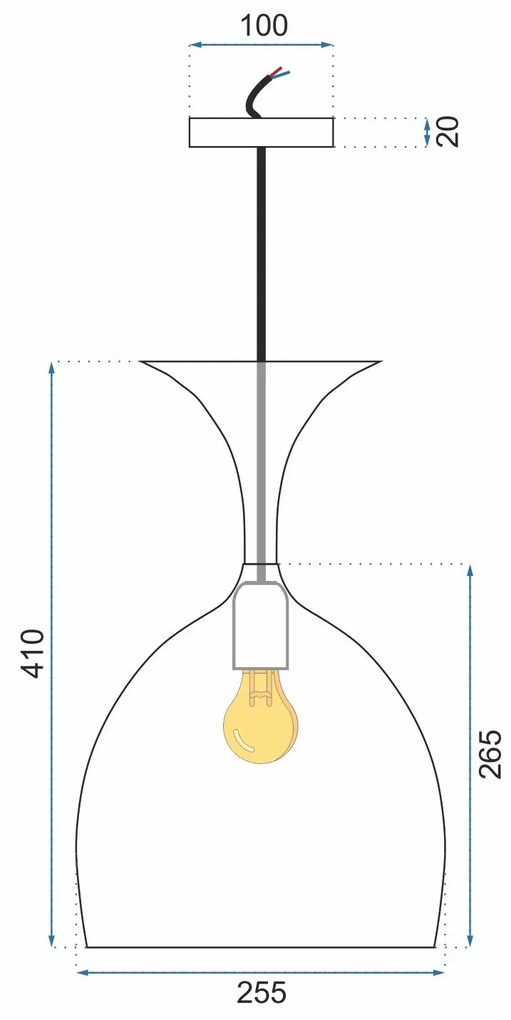 Toolight, stropné závesné svietidlo 1xE27 APP291-1CP, biela, OSW-00864