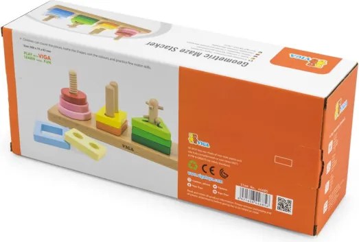 Kocky s triedičom tvarov Viga 44685 geometrické obrazce