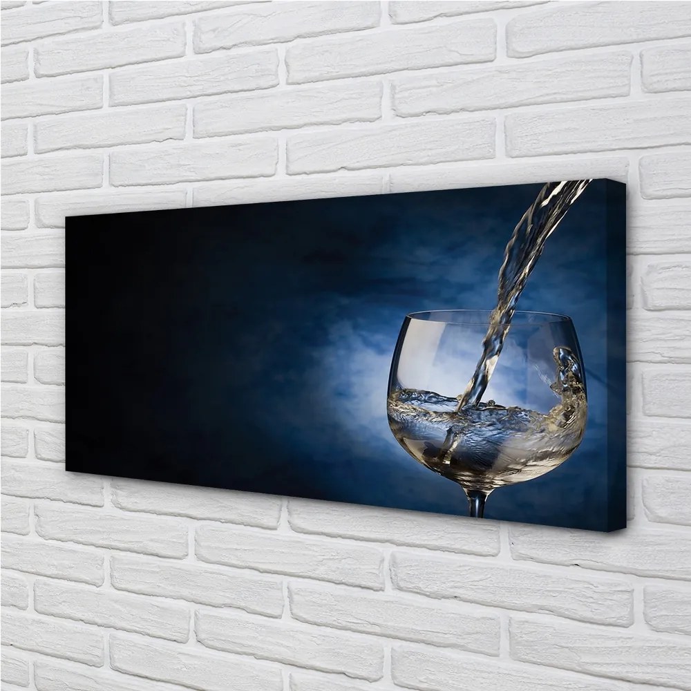 Obraz canvas Biele víno sklo 125x50 cm