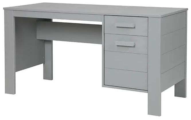 Stôl dennis 141 x 59 cm sivý beton MUZZA