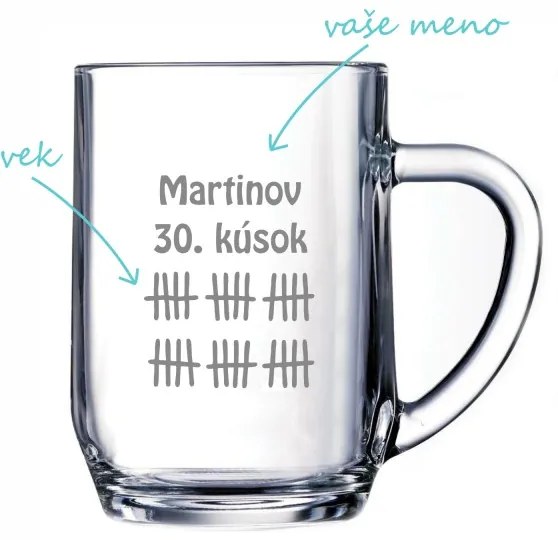 Pieskovaný polliter na pivo Martinov 30. kúsok