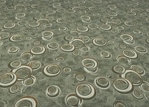 Koberce Breno Metrážny koberec DROPS 92, šíře role 400 cm, zelená, viacfarebná