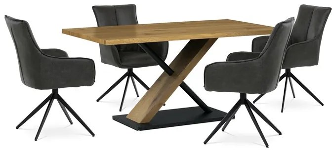 Autronic BONTEC Jedálenský stôl 160x90cm, mdf, dub, AT-3018 OAK Farba: Hnedá