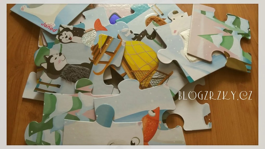 Puzzle dotykové Život na ľade - s textúrou 20 dielov
