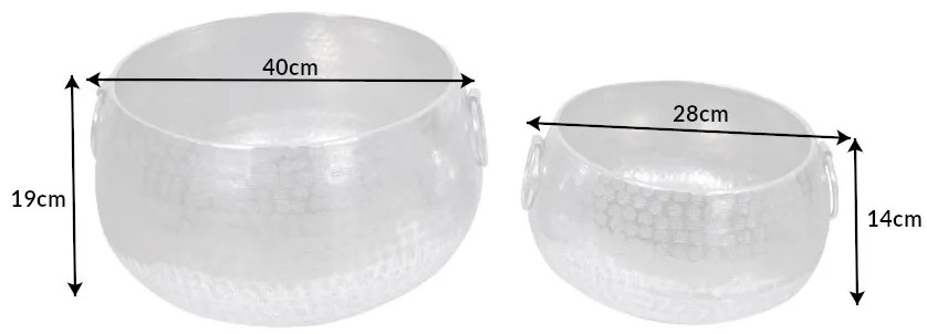 Miska Orient set 2ks striebra