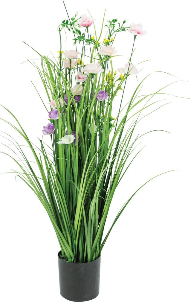 Vergionic 7050 Umelé lúčne kvety v kvetináči, 65 cm