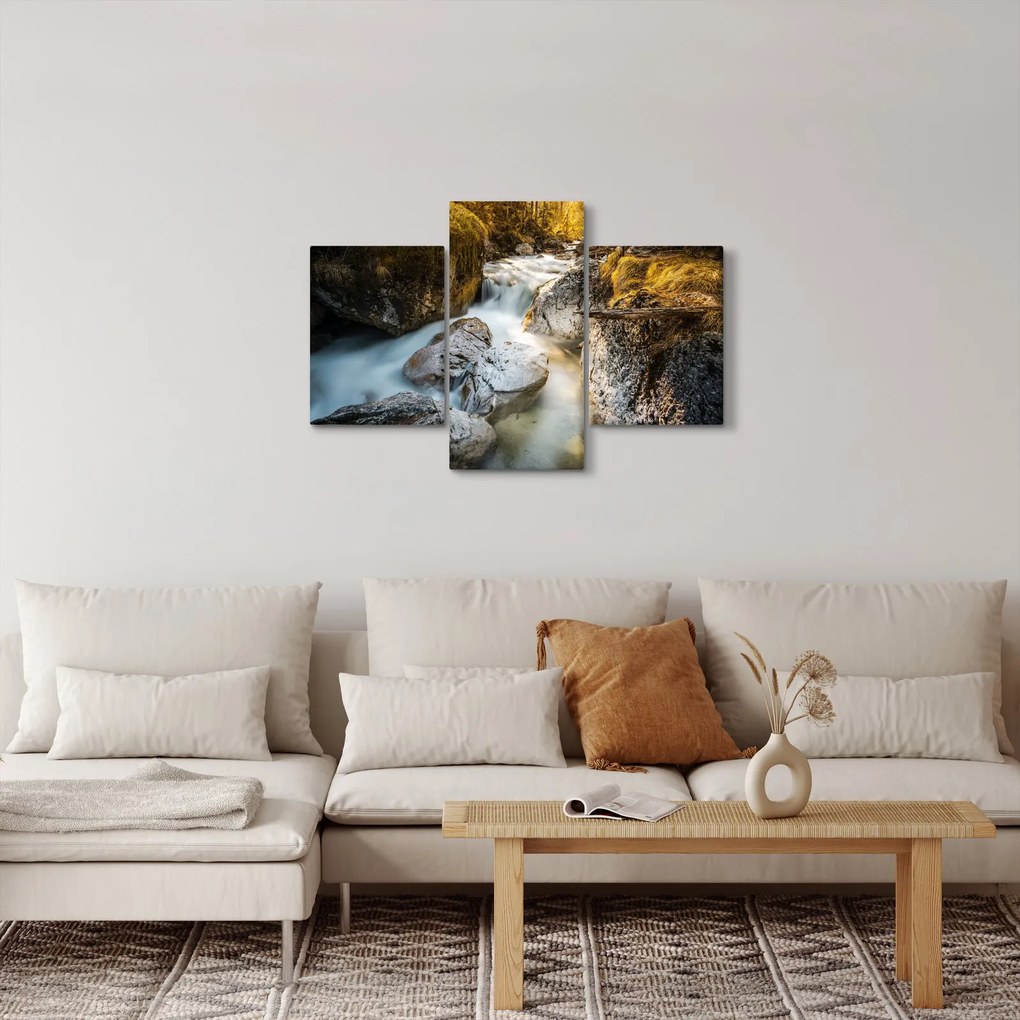 Obraz - Lesný potok (90x60 cm)