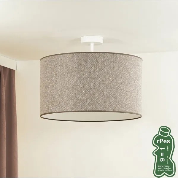 Duolla - Prisadený luster ROLLER ECO RECYCLING 1xE27/15W/230V pr. 45 cm hnedá