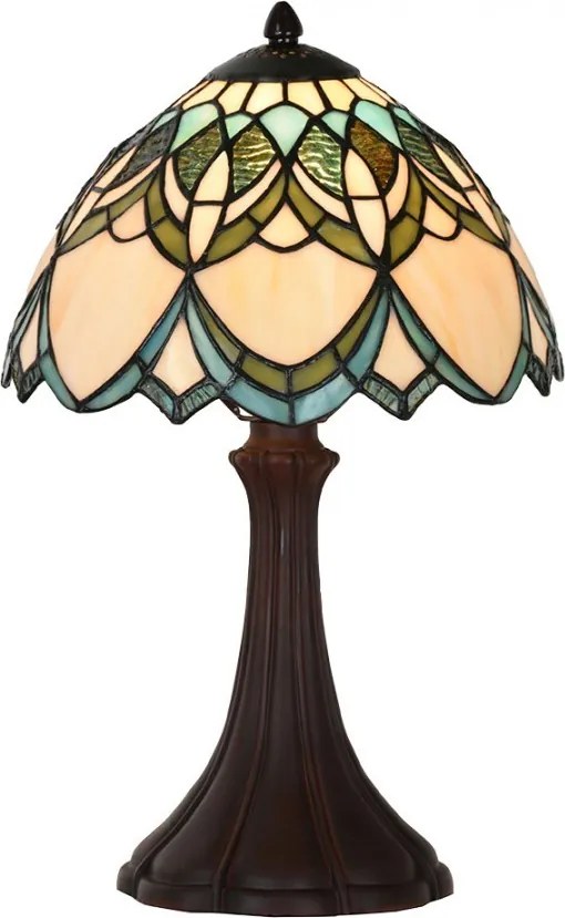 Farebna stolna lampa Tiffany Delafosse - Ø 25*42 cm