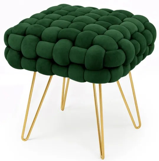 Taburetka DOTTY fľaškovo zelená