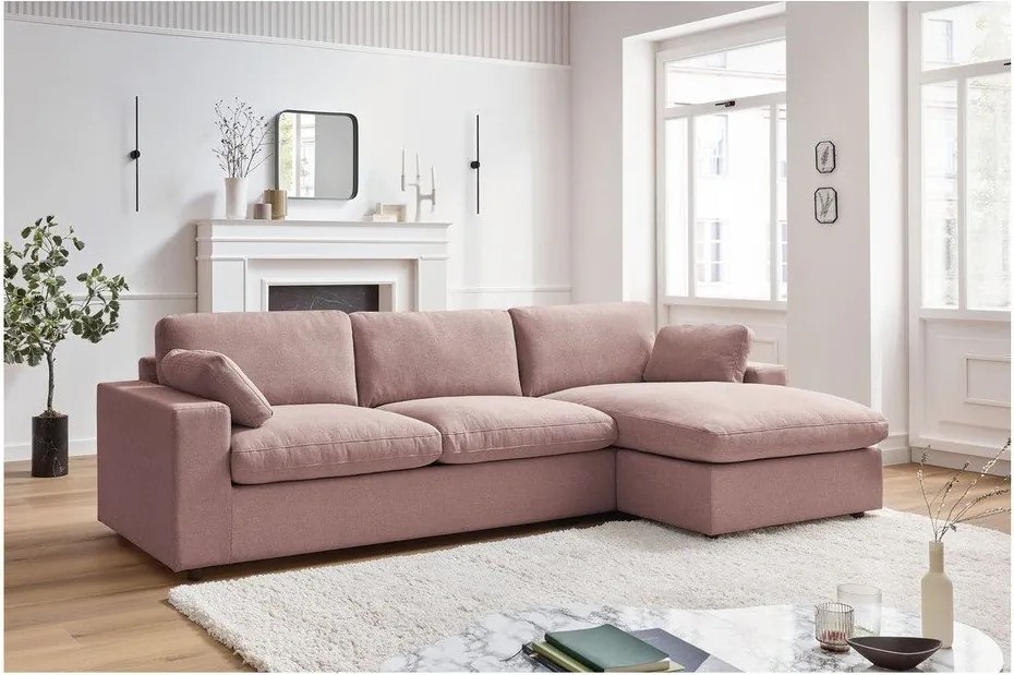 Ružová rohová pohovka Belair – Bobochic Paris