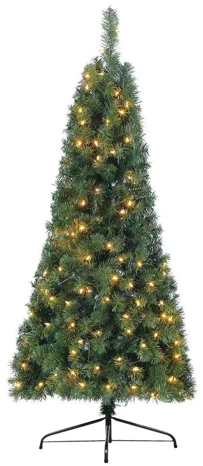 Umelý vianočný polovičný stromček, 160 LED- ov, 180 cm 340 vetiev