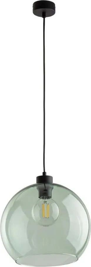 Závesný luster CUBUS 1xE27/15W/230V čierna/dymová zelená