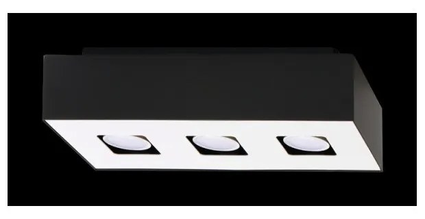 Čierne stropné svietidlo Sollux Hydra