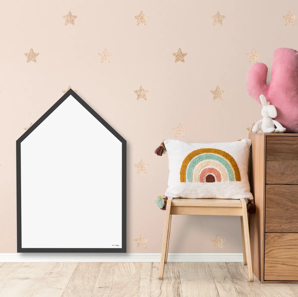 Toptabule.sk  Magnetická tabuľa Domček v drevenom ráme + 7 farieb rámu