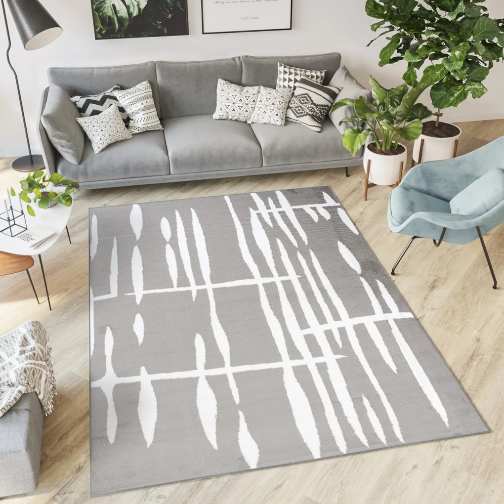 Koberec T967A GRAY CHEAP PP CRM Veľkosť: 140x200cm