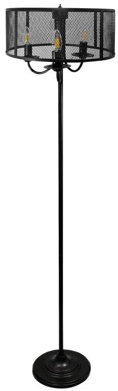 PLX Stojacia lampa v klasickom štýle ORLANDO, 3xE14, 40W, čierna