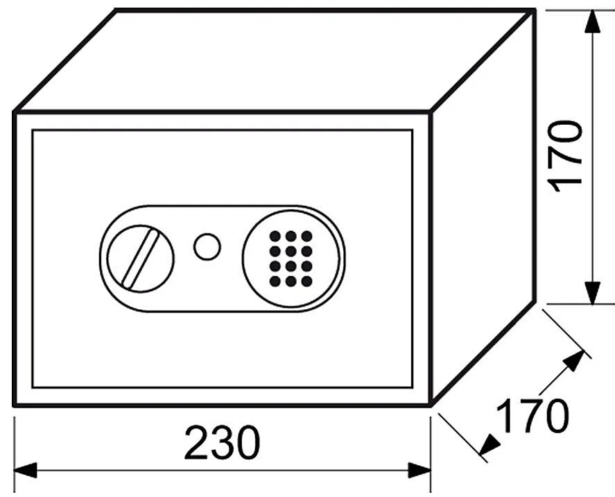 Oceľový trezor s elektronickým zámkom RICHTER RS.17.EDN.R