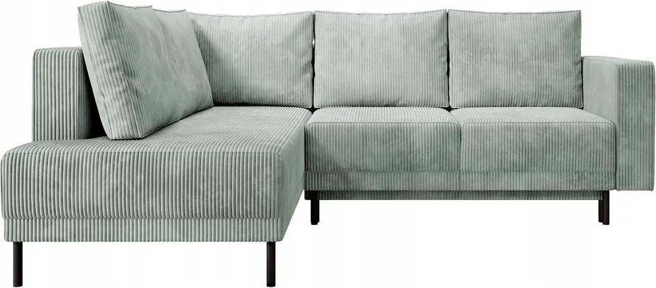 Rohová sedacia súprava Rodriguez (L) (svetlosivá čierna)