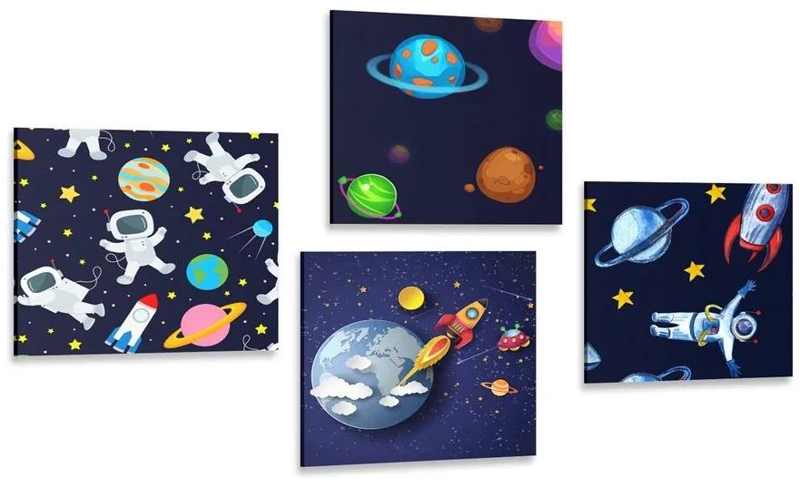 Set obrazov záhadný vesmír - 4x 40x40