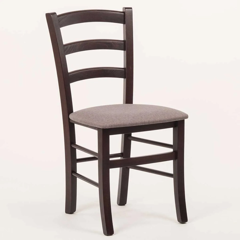 Stima stolička PAYSANE s čalúneným sedákom Vyberte odtieň ->: Wengé, Vyberte látku ->: LUX Sivá 5