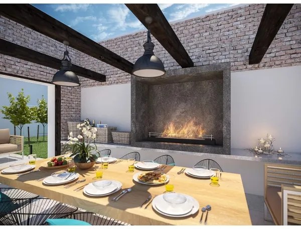 InFire - BIO krb 8x120 cm 3kW čierna