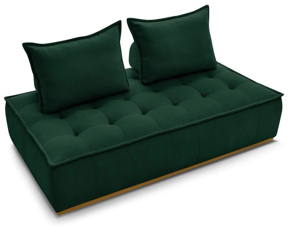 Tmavozelená ženilková pohovka 175 cm Elisa – Bobochic Paris