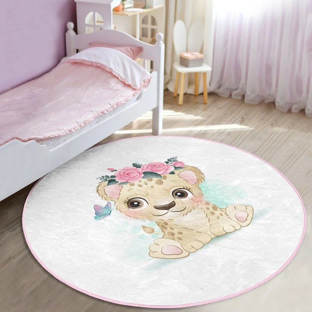 Biely detský koberec ø 100 cm Comfort – Mila Home