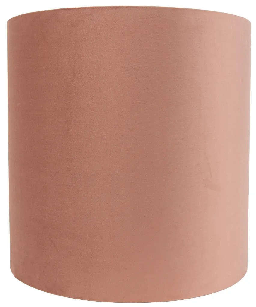 Zamatové tienidlo ružové 40/40/40 so zlatým interiérom